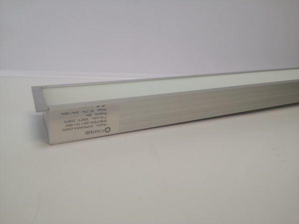 Luminaria Lineal Embutida 1200x70x40w 3500k